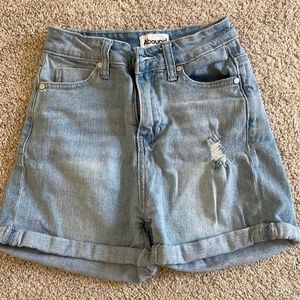 Denim High Rise Shorts